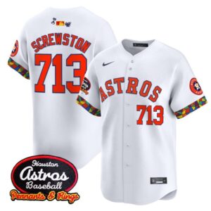 Screwston Jersey #713 Houston Astros x El Tiempo Cantina Vapor Premier Limited Stitched White