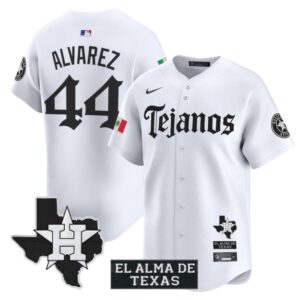 Yordan ?lvarez Jersey #44 Houston Astros Mexico Tejano Barrio Style Vapor Limited Stitched White