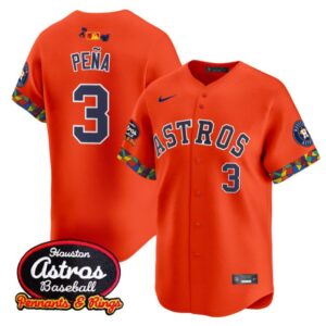 Jeremy Pena Jersey #3 Houston Astros x El Tiempo Cantina Vapor Premier Limited Stitched Orange