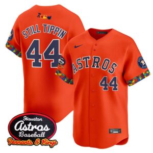 Still Tippin Jersey #44 Houston Astros x El Tiempo Cantina Vapor Premier Limited Stitched Orange