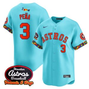 Jeremy Pena Jersey #3 Houston Astros x El Tiempo Cantina Vapor Premier Limited Stitched Teal