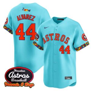 Yordan ?lvarez Jersey #44 Houston Astros x El Tiempo Cantina Vapor Premier Limited Stitched Teal