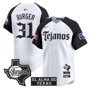 Jake Burger Jersey #31 Texas Rangers Mexico Tejano Barrio Style Vapor Limited Stitched Alternate