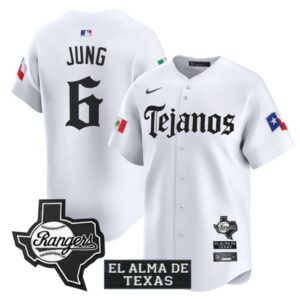 Josh Jung Jersey #6 Texas Rangers Mexico Tejano Barrio Style Vapor Limited Stitched White