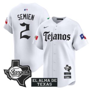 Marcus Semien Jersey #2 Texas Rangers Mexico Tejano Barrio Style Vapor Limited Stitched White