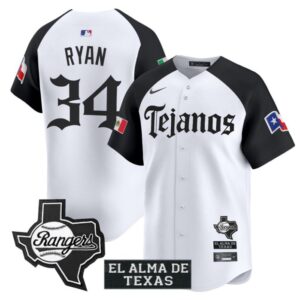 Nolan Ryan Jersey #34 Texas Rangers Mexico Tejano Barrio Style Vapor Limited Stitched Alternate