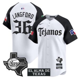 Wyatt Langford Jersey #36 Texas Rangers Mexico Tejano Barrio Style Vapor Limited Stitched Alternate
