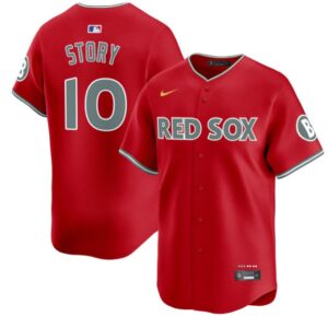 Trevor Story Jersey #10 Boston Red Sox 2025 City Connect Vapor Premier Limited Stitched Red