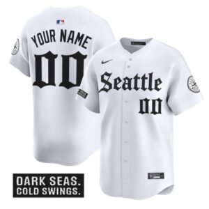 Custom Seattle Mariners Jersey Deep Sea Gothic Edition Vapor Premier Limited Stitched White