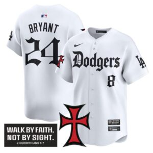 Kobe Bryant Jersey #24 Dodgers Faith Glory Edition Vapor Premier Limited Stitched White