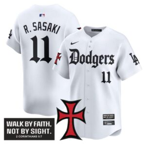 Roki Sasaki Jersey #11 Dodgers Faith Glory Edition Vapor Premier Limited Stitched White