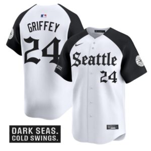 Ken Griffey Jr Jersey #24 Seattle Mariners Deep Sea Gothic Edition Limited Stitched Alternate