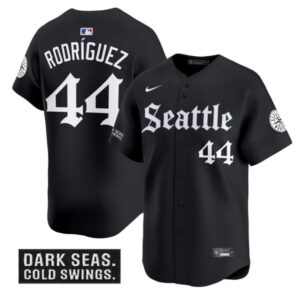 Julio Rodr?guez Jersey #44 Seattle Mariners Deep Sea Gothic Edition Limited Stitched Black