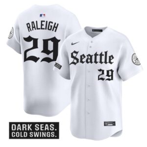 Cal Raleigh Jersey #29 Seattle Mariners Deep Sea Gothic Edition Limited Stitched White