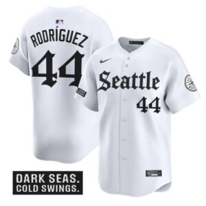 Julio Rodr?guez Jersey #44 Seattle Mariners Deep Sea Gothic Edition Limited Stitched White