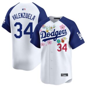 Fernando Valenzuela Jersey #34 Dodgers x Takashi Murakami 2025 Vapor Limited Stitched Alternate