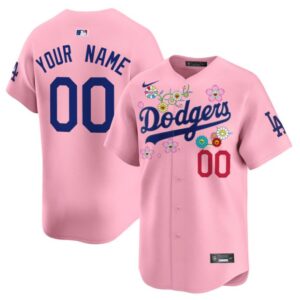 Custom Dodgers Jersey Takashi Murakami 2025 Vapor Premier Limited Stitched Cherry Blossom