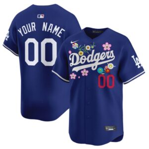 Custom Dodgers Jersey Takashi Murakami 2025 Vapor Premier Limited Stitched Royal