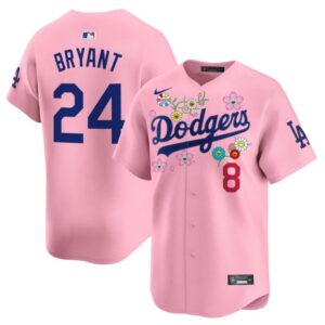 Kobe Bryant Jersey #24 Dodgers x Takashi Murakami 2025 Vapor Limited Stitched Cherry Blossom