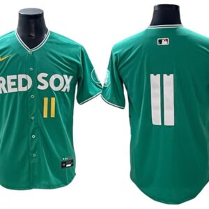 Boston Red Sox #11 Rafael Devers Green 2025 City Connect Limited Jersey