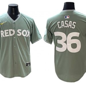 Boston Red Sox #36 Triston Casas Green 2025 City Connect Limited Jersey