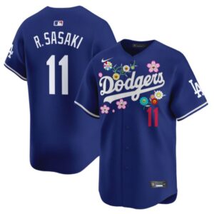Roki Sasaki Jersey #11 Dodgers x Takashi Murakami 2025 Vapor Limited Stitched Royal