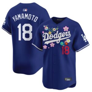 Yamamoto Jersey #18 Dodgers x Takashi Murakami 2025 Vapor Limited Stitched Royal