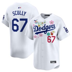 Vin Scully Jersey #67 Dodgers x Takashi Murakami 2025 Vapor Limited Stitched White