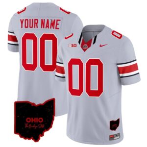 Custom Ohio State Jersey Name and Number Vapor Limited College Football Stitched Ohio Patch Gray