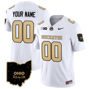 Custom Ohio State Jersey Name and Number Special Vapor Limited College Football Stitched Ohio Patch White