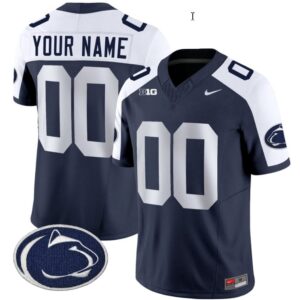 Custom Penn State Nittany Lions Jersey Name and Number Vapor Limited College Football All Stitched Navy Alternate