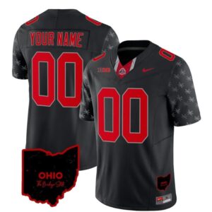 Custom Ohio State Buckeyes Jersey Name and Number College Football Stitched Alternate Black Limited