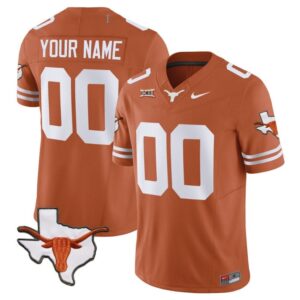 Custom Texas Longhorn Jersey Name and Number Vapor Limited College Football Stitched Texas Orange