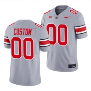 Custom Ohio State Buckeyes Jersey Name and Number College Football Stitched Gray