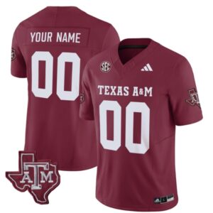 Custom Texas A&M Aggies Jersey Name and Number Vapor Limited College Football Stitched Maroon