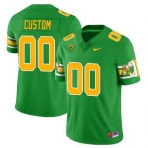 Custom Oregon Ducks Jersey Name and Number ?Mighty Oregon? Throwback Football Style 1 Green