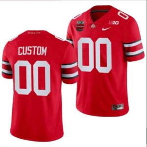 Custom Ohio State Buckeyes Jersey Name and Number Ohio Stadium Patch College Football Red