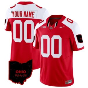 Custom Ohio State Jersey Name and Number Vapor Limited College Football Stitched Ohio Patch Red Alternate