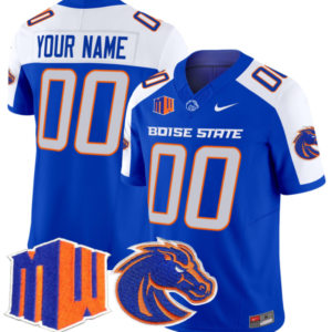 Custom Boise State Broncos Jersey Name and Number Vapor Limited College Football Stitched Royal Alternate