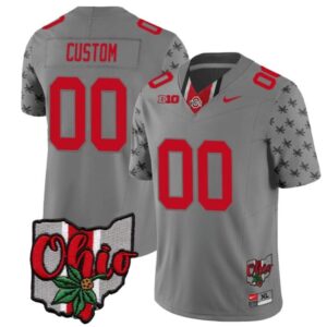 Custom Ohio State Buckeyes Jersey Name and Number College Football 2023 Stitched Alternate Gray