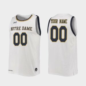 Custom Name Number Notre Dame Fighting Irish White Replica College Basketball Jersey