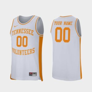 Custom Name Number Tennessee Volunteers White Retro Performance College Basketball Jersey