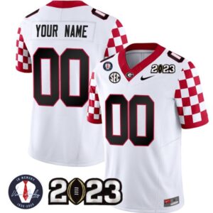 Custom Georgia Bulldogs Jersey Name and Number Football 2023 Vince Dooley Patch White All Stitched