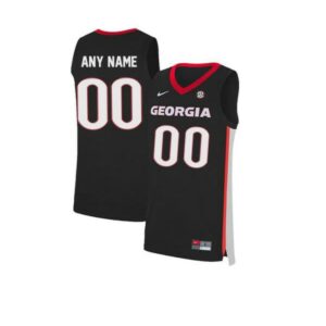 Custom Georgia Bulldogs Jersey College Basketball Name and Number Elite Black