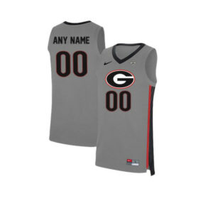 Custom Georgia Bulldogs Jersey College Basketball Name and Number Elite Gray