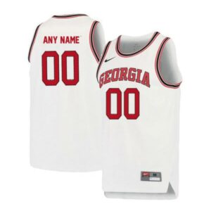 Custom Georgia Bulldogs Jersey College Basketball Name and Number Elite White Retro