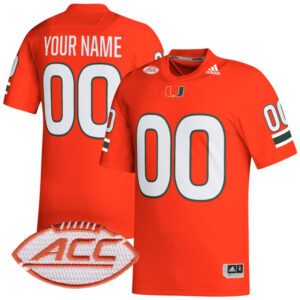 Custom Miami Hurricanes Jersey Name and Number College Football Orange Home Game
