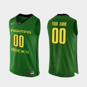 Custom Name Number Oregon Ducks Apple Green College Basketball Jersey