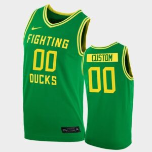 Custom Name Number Oregon Ducks Green College Basketball Replica Jersey