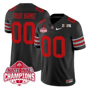 Custom Ohio State Jersey Heritage Stripe 2025 CFP Patch National Champions Football All Stitched Style 1